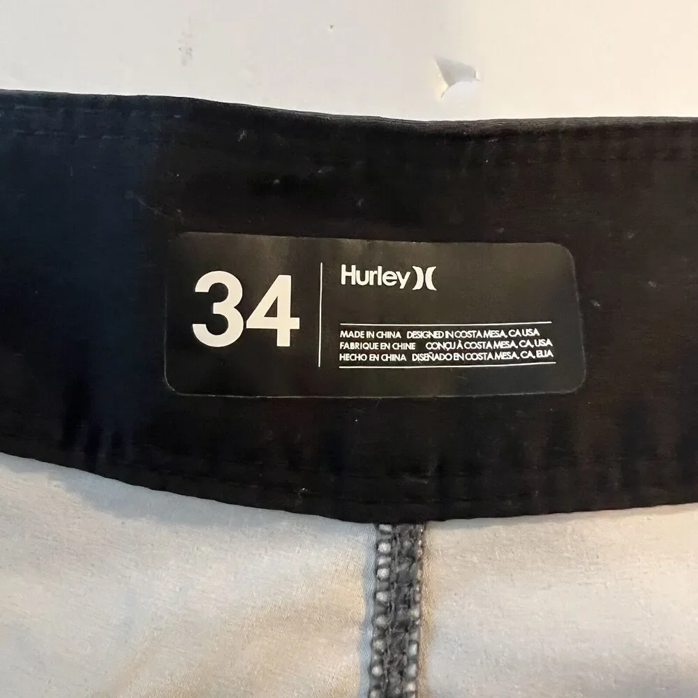 Hurley Overspray Phantom Boardshorts Size 34 Swim Trunks Shorts